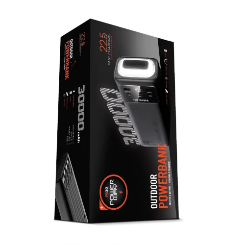 Powerway PD30 30000 Mah 22.5W Lcd Göstergeli Powerbank | Led Lamba