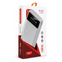 Powerway T10 10000 mAh 4 lü Kablolu Standlı Powerbank | El Feneri | LCD Gösterge