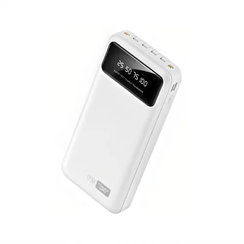 Powerway T10 10000 mAh 4 lü Kablolu Standlı Powerbank | El Feneri | LCD Gösterge