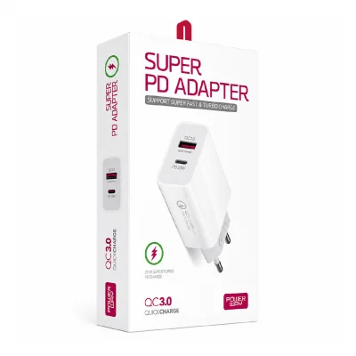 Powerway HW25 USB QC3.0 | Type-C  Çıkışlı 25W  Süper Hızlı | Turbo Şarj Başlığı