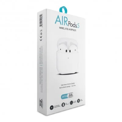 Subzero SW100 AirPods5 Bluetooth Kulaklık | Silikon Kılıf Hediyeli