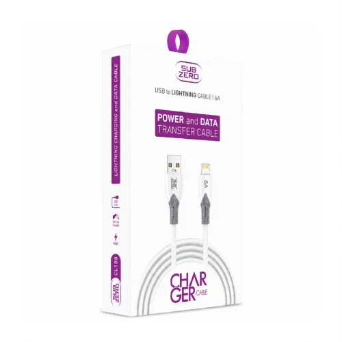 Subzero CL188 USB Lightning 6A Elastik Şarj | Data Kablosu