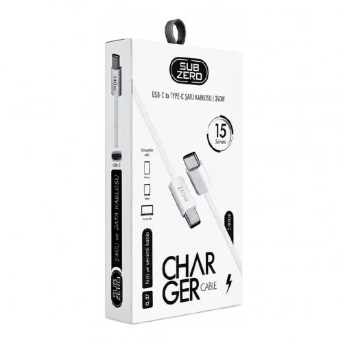 Subzero CL37 240W PD Type-C Örgülü Şarj Kablosu | 2 Metre