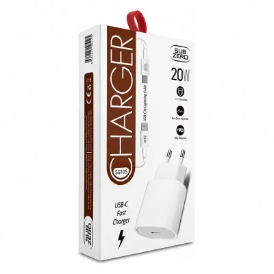 Subzero Sg105 Type-C Başlık | Lightning Kablolu 20W PD Fast Şarj
