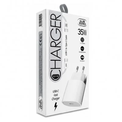Subzero SG110 Pd Başlıklı 35W Type-C Fast Şarj Seti | Iphone 15 Uyumlu