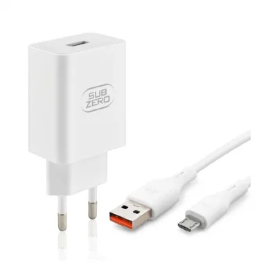 Subzero SG122 USB Başlık Micro Kablolu 18W 4.1A Hızlı Ev Şarj Aleti