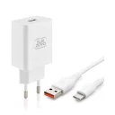 Subzero SG125 USB QC3.0 Başlıklı Type-C Kablolu 18W 4.1A Hızlı Şarj Aleti