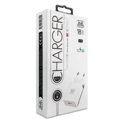 Subzero SG127 USB QC3.0 Başlıklı Lightning Kablolu 18W 4.1A Hızlı Şarj Aleti