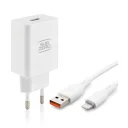 Subzero SG127 USB QC3.0 Başlıklı Lightning Kablolu 18W 4.1A Hızlı Şarj Aleti
