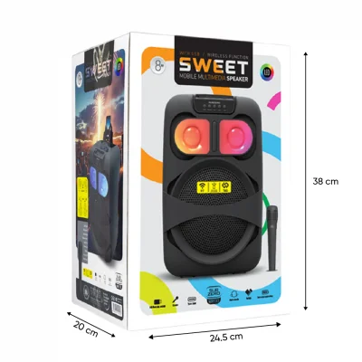 Subzero WR133 Sweet RGB Bluetooth Speaker 8" | TWS | Kablosuz Mikrofon