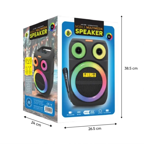 Subzero WR152 RGB Bluetooth Speaker 8" | TWS | Mikrofon