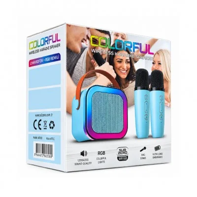 Subzero WR188 Bluetooth Karaoke Mini Speaker | Çift Kablosuz Mikrofon