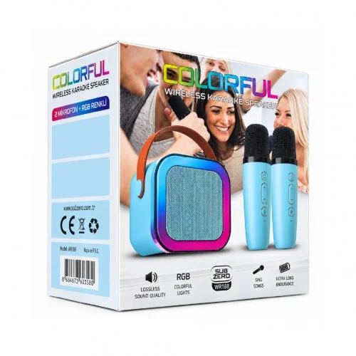 Subzero WR188 Bluetooth Karaoke Mini Speaker | Çift Kablosuz Mikrofon