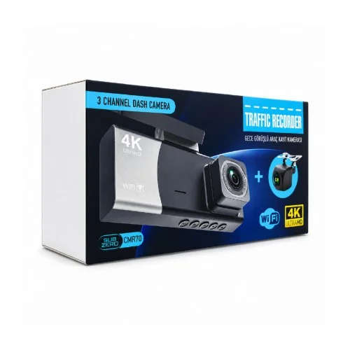 Subzero CMR70 Araç İçi WiFi Kamera | 3 Kanal | 4K Ultra HD