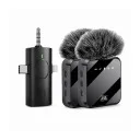 Subzero WM88 Type-C | Lightning | Aux Girişli 2.4G Kablosuz İkili Yaka Mikrofonu