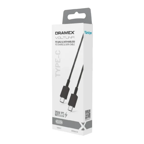 Dramex SPD25TK 25W Type-C to Type-C PD Şarj Kablosu