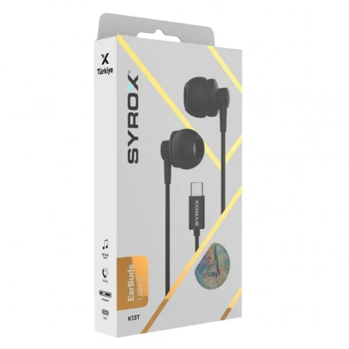 Syrox K13T Type-C Girişli Silikonlu | Mikrofonlu Kulaklık