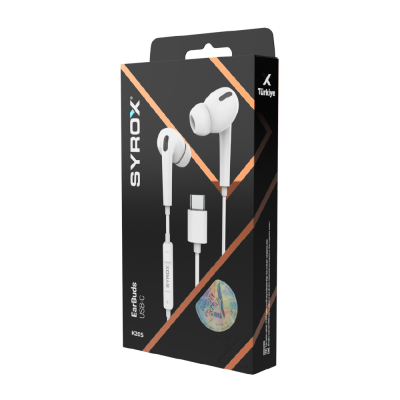 Syrox K20S Type-C Kablolu Silikonlu Kulaklık