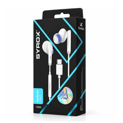 Syrox K23S Type-C Girişli Silikonlu | Mikrofonlu Kulaklık