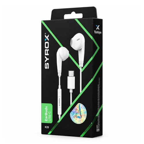 Syrox K25 Type-C Girişli Mikrofonlu Kulaklık