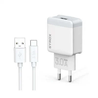Syrox Q32 Type-C 3A Hızlı Ev Şarj