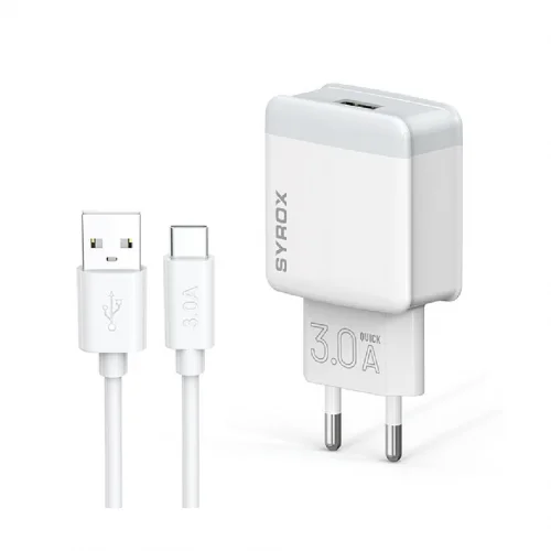 Syrox Q32 Type-C 3A Hızlı Ev Şarj