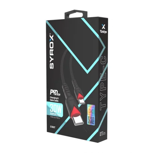 Syrox Syx-C130T  Type-C | Type-c  30W Pd Şarj Kablosu