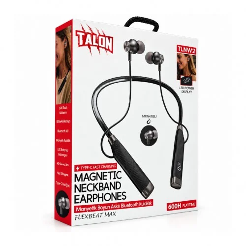 Talon TLNW2 Boyun Askılı Bluetooth Kulaklık | 600 Saat Çalma Süresi