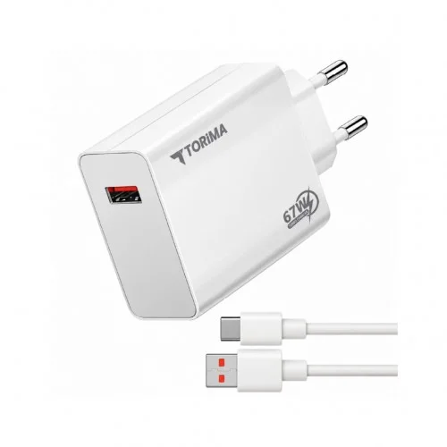 Torima C67U 67W Turbo Type-c Hızlı Şarj Aleti | Saniye Gösterir