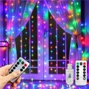 LW-47 Sarkıt Perde RGB Led Işık | 3mx3m | Uzaktan Kumanda