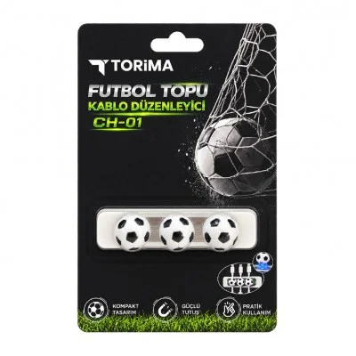 Torima CH-01 Futbol Topu Figürlü Üçlü Kablo Düzenleyici