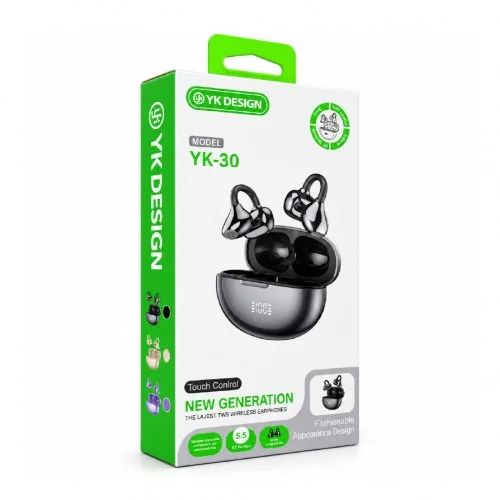 YK Design YK-30 Bluetooth Küpe Kulaklık | LCD Gösterge