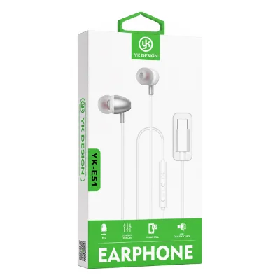 Yk Design YK-E51 Mikrofonlu Type-C Kablolu Kulaklık