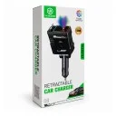 YK Design YK-OT719 120W Çift Makaralı Type-C Kablolu Araç Şarj Başlığı | RGB Işık Yansıtıcı