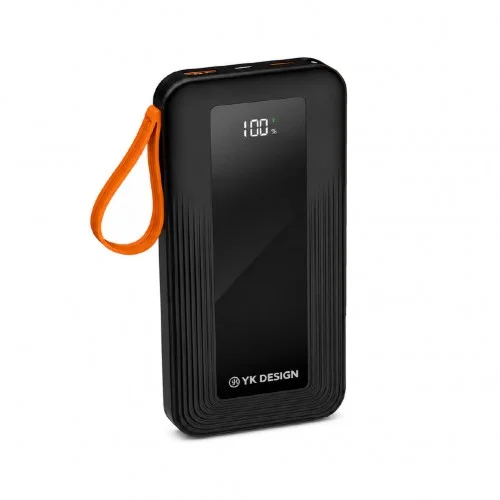 YK Design YK-PB5000 10000 mAh 22.5W 2 Kablolu LCD Göstergeli Powerbank