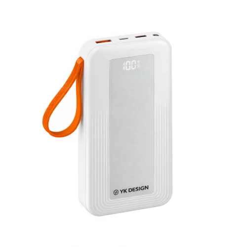 YK Design YK-PB5002 20000 mAh 22.5W Lcd Göstergeli 2 Kablolu Powerbank