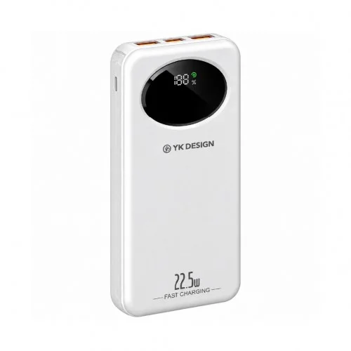 YK Design YK-PB5010 20000 mAh 22.5W | 4 Kablolu Lcd Göstergeli Powerbank