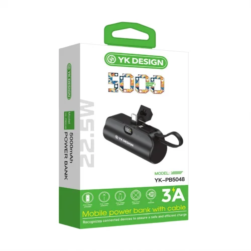 YK Design YK-PB5048 5000 Mah 22.5W 3A Standlı Powerbank