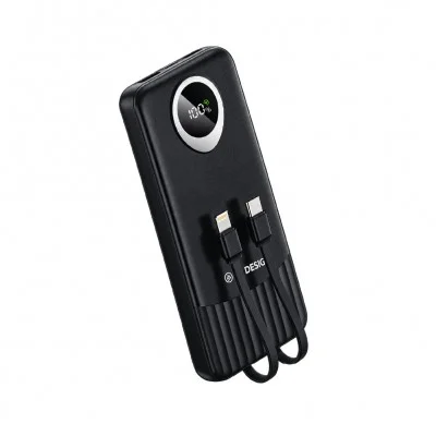 YK Design YK-PB5064 10000 mAh 22.5W | 2 Kablolu Lcd Göstergeli Powerbank