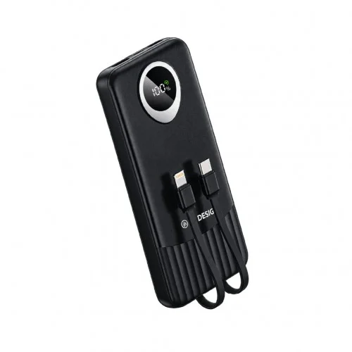 YK Design YK-PB5064 10000 mAh 22.5W | 2 Kablolu Lcd Göstergeli Powerbank