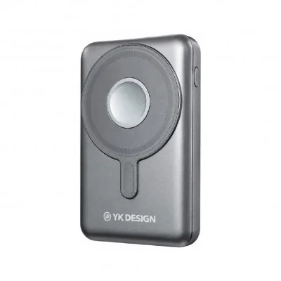YK Design YK-PB5070 10000 mAh 22.5W Kablolu | 15W Kablosuz Lcd Göstergeli Magsafe Powerbank