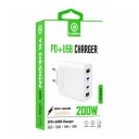 Yk Design YK-SR51 200W Hızlı Şarj Başlık | 2xPD 2xUSB