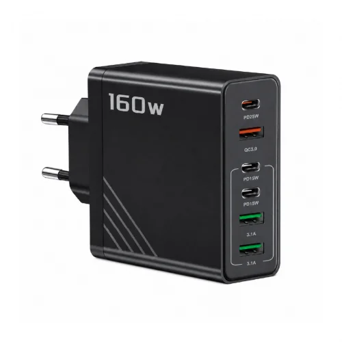 Yk Design YK85 160W Hızlı Şarj Başlık | 3xPD 3xUSB