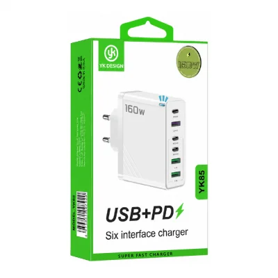 Yk Design YK85 160W Hızlı Şarj Başlık | 3xPD 3xUSB