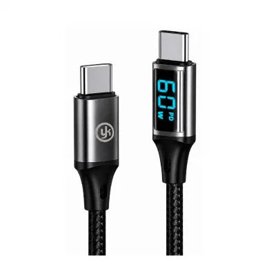 Yk Design K313 60W PD Type-C Kablo | LCD Gösterge