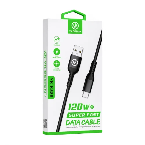 YK Design YK-K588 Type-C 120W Hızlı Şarj | Data Kablosu