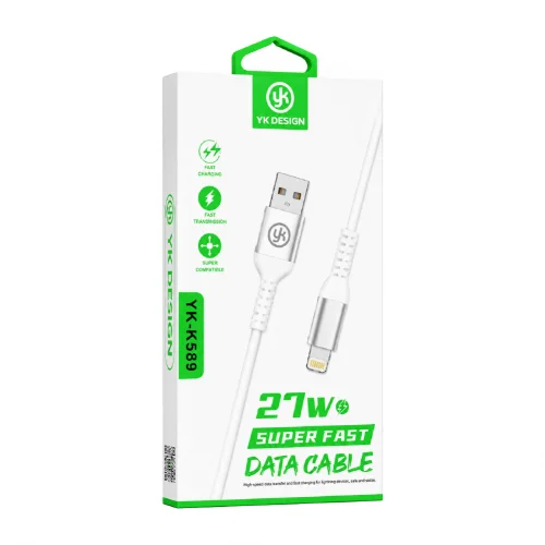 YK Design YK-K589 Lightning 27W Hızlı Şarj | Data Kablosu