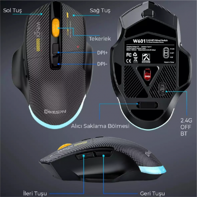 YK Design W601 Oyuncu Mouse | 7 Tuş