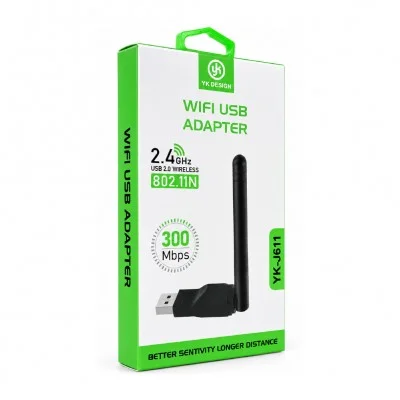 YK Design YK-J611 802.11n 300 Mbps WiFi USB 2.0 Adaptör