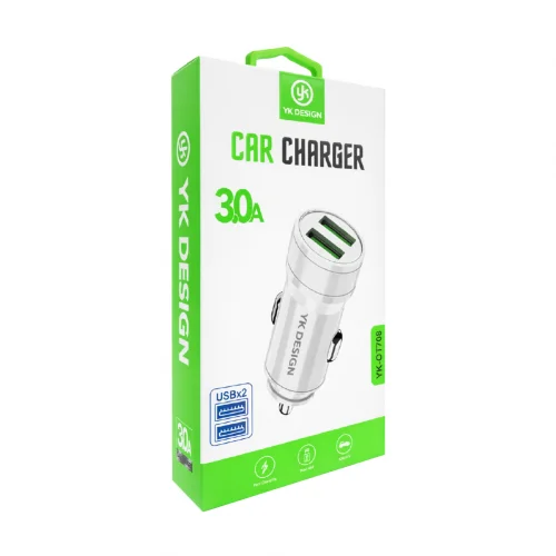 YK Design YK-OT708 3A Oto Başlık | 2xUSB Çıkış